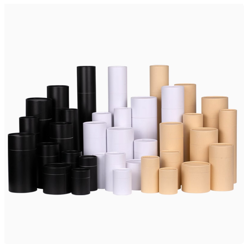 Draw Coffee And Tea - 10 sztuk okrągłych cylindrów czarny/biały/karton kraftowy