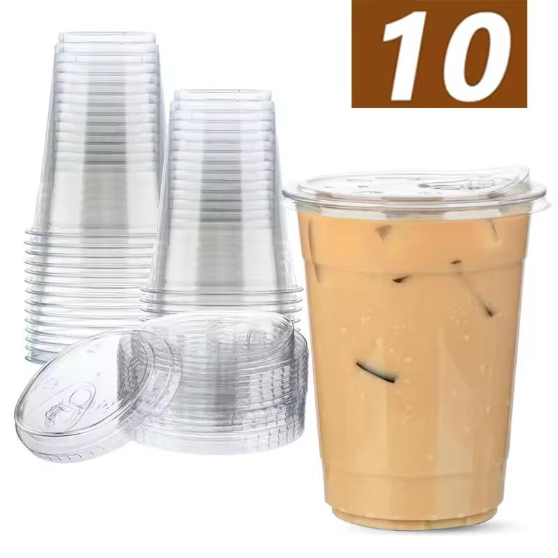 Lemon Tea Coffee - 10 szt. Jednorazowe plastikowe kubki PET