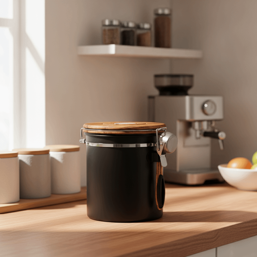 Coffee Tea Leaf - Pojemnik na ziarna kawy ze stali