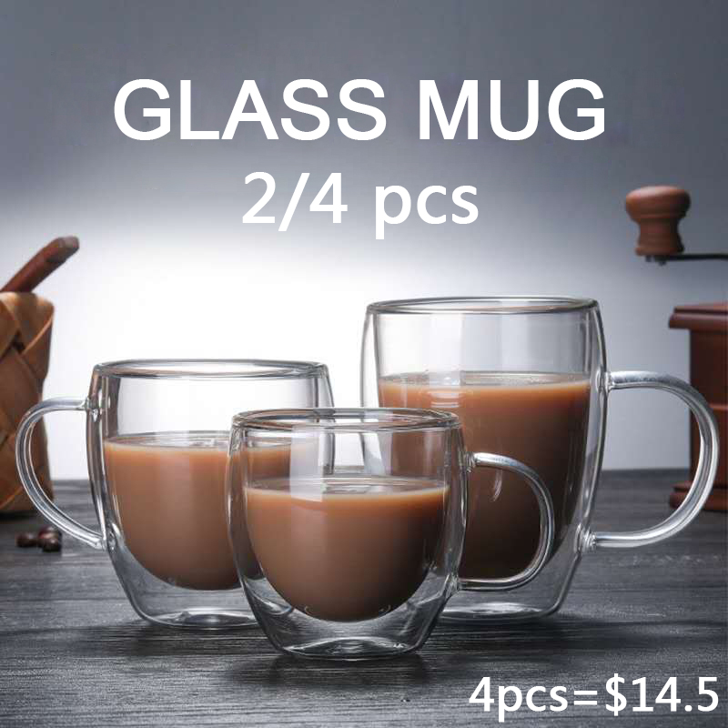 Lemon Tea Coffee - 2/3/4Pcs Kubek z podwójną ścianką ze