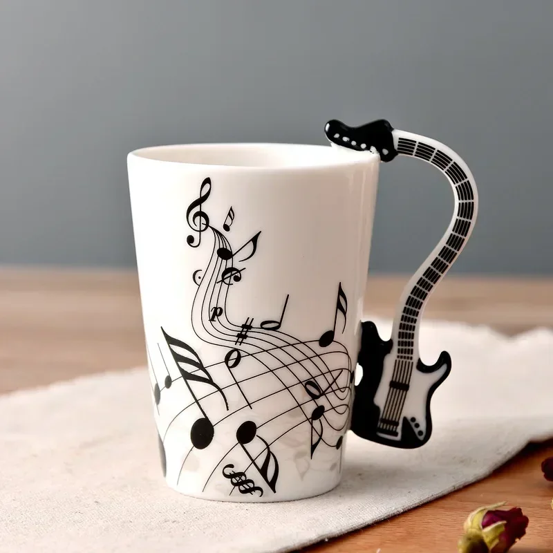Lemon Tea Coffee - Nowość kubek na nuty gitara ceramiczna