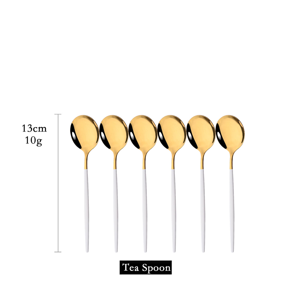 Coffee Tea Mix - 6Pcs Lustrzana łyżeczka do herbaty z