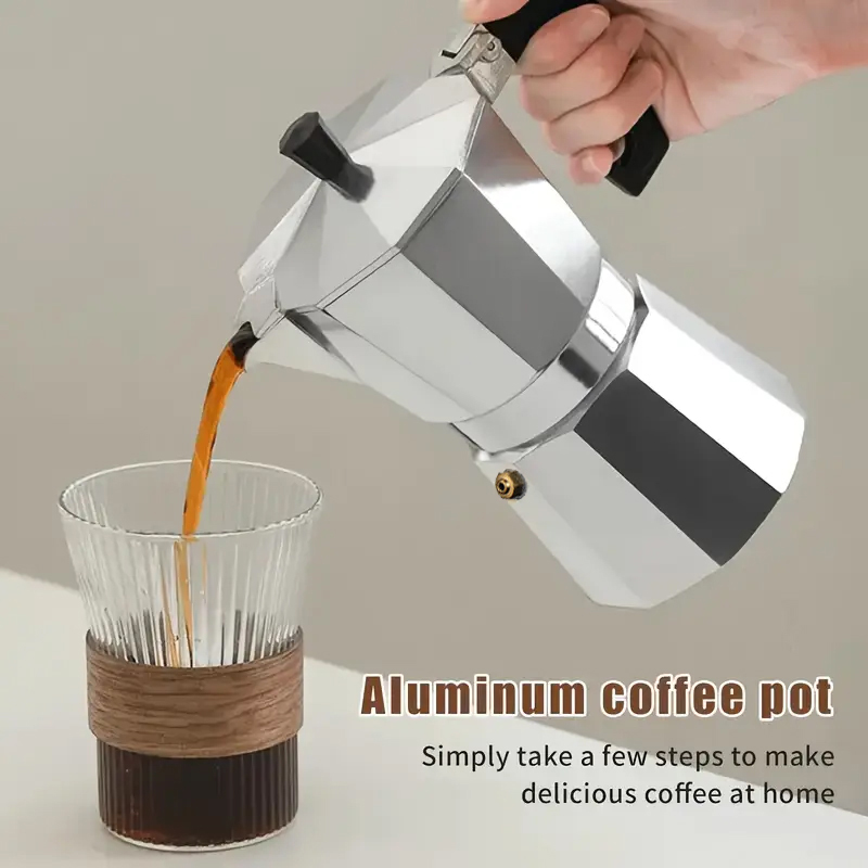 Coffee Tea Making Machine - Klasyczny aluminiowy ekspres do kawy moka