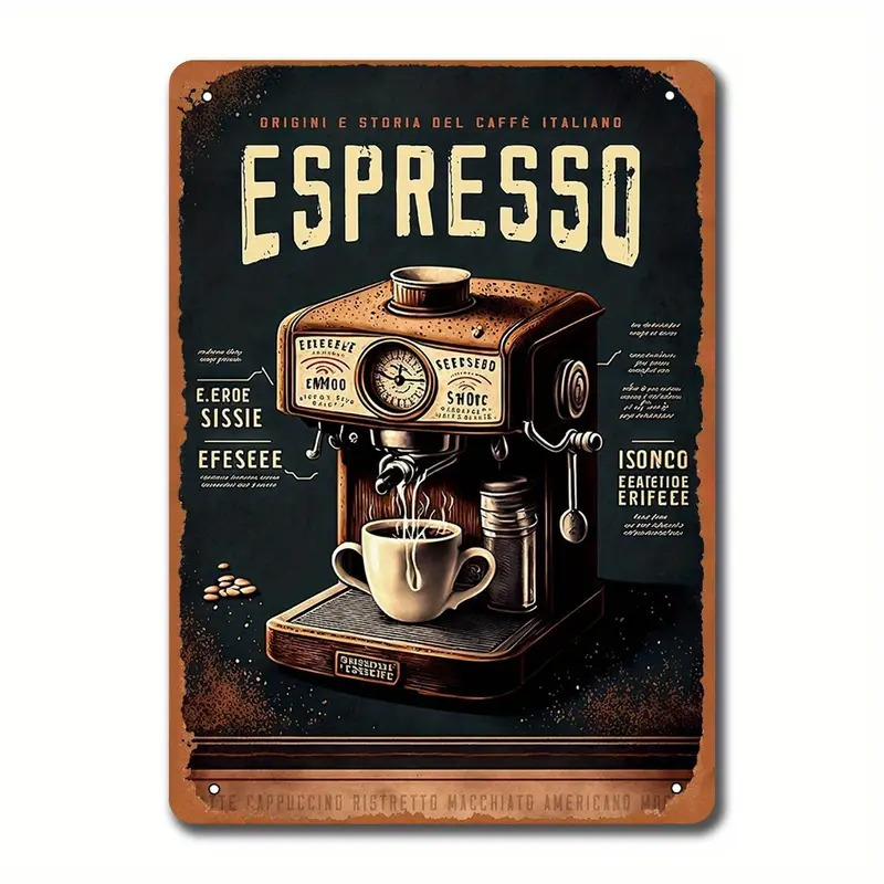 Coffee Tea Making Machine - Retro metalowy szyld - 