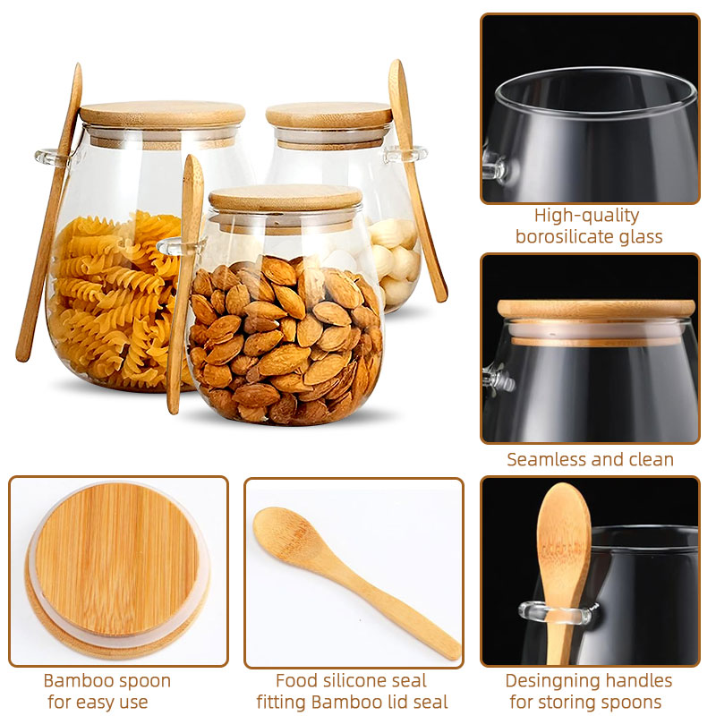 Szklany słoik o pojemności 34  – Coffee Tea Sugar Container Set recenzja i cena