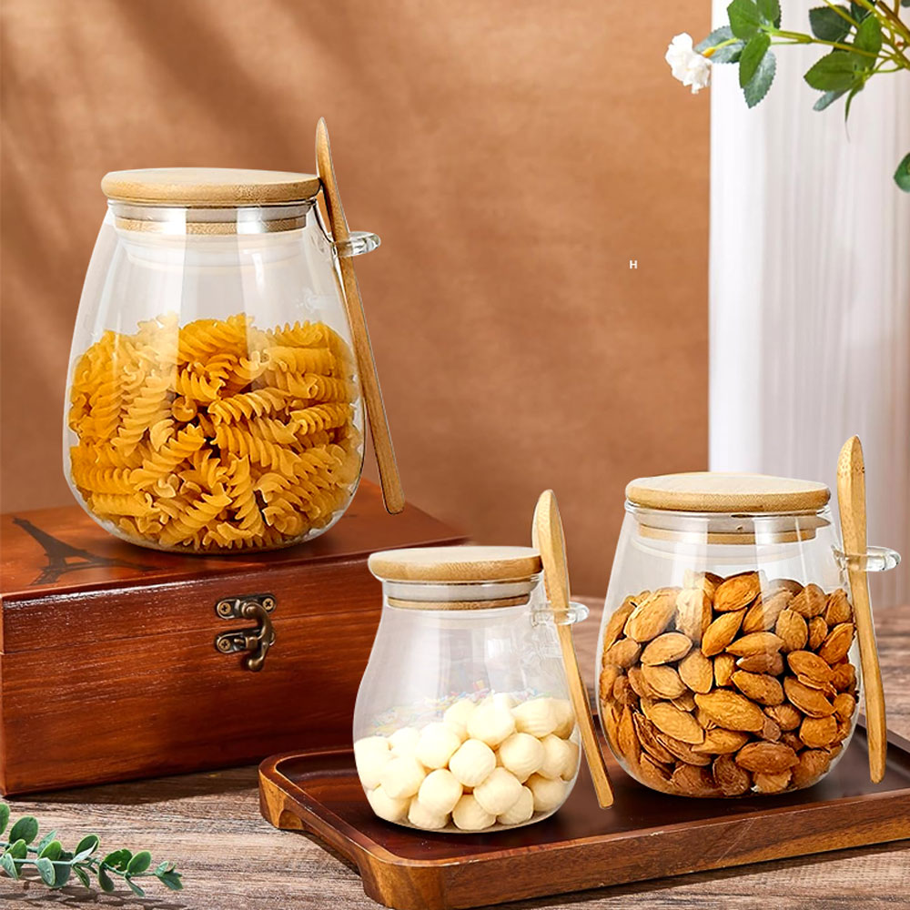 Szklany słoik o pojemności 34  – Coffee Tea Sugar Container Set recenzja i cena