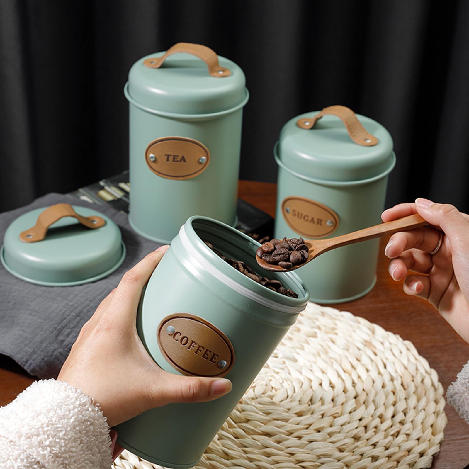 3-częściowy zestaw pojemników  – Coffee Tea Sugar Container Set recenzja i cena