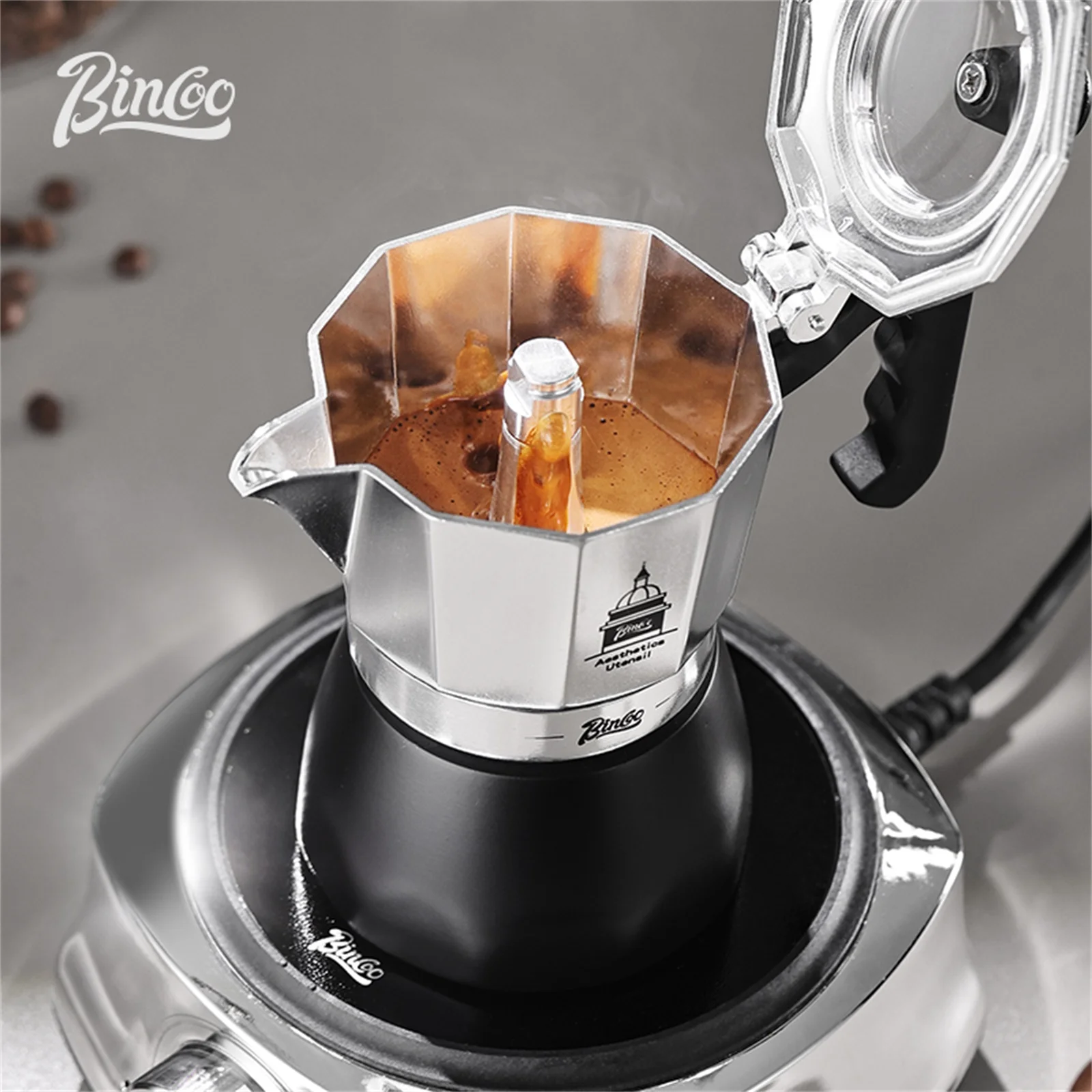 BINCOO Dwu-zaworowy Moka Pot,  – Coffee Tea Making Machine recenzja i cena