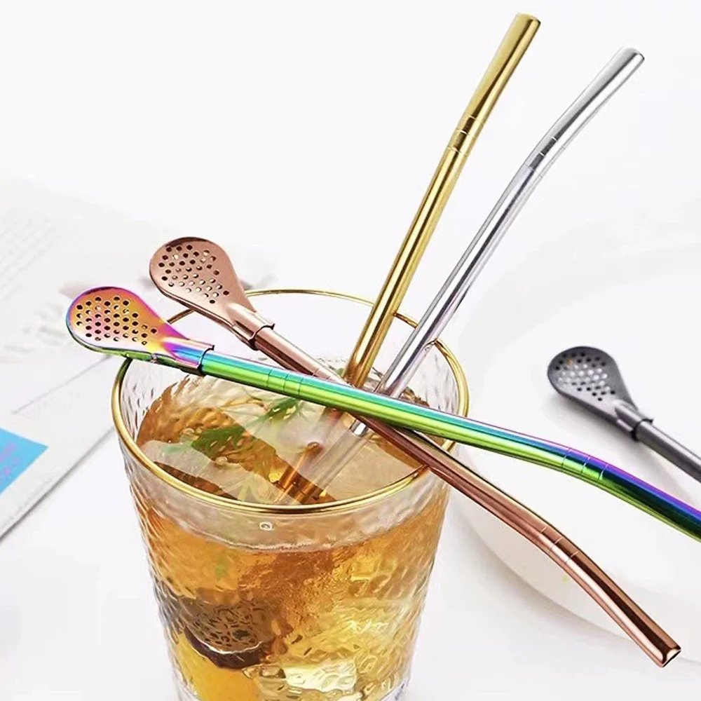 8 szt. Zestaw Słomek do Herbat – Coffee Tea Spoon recenzja i cena