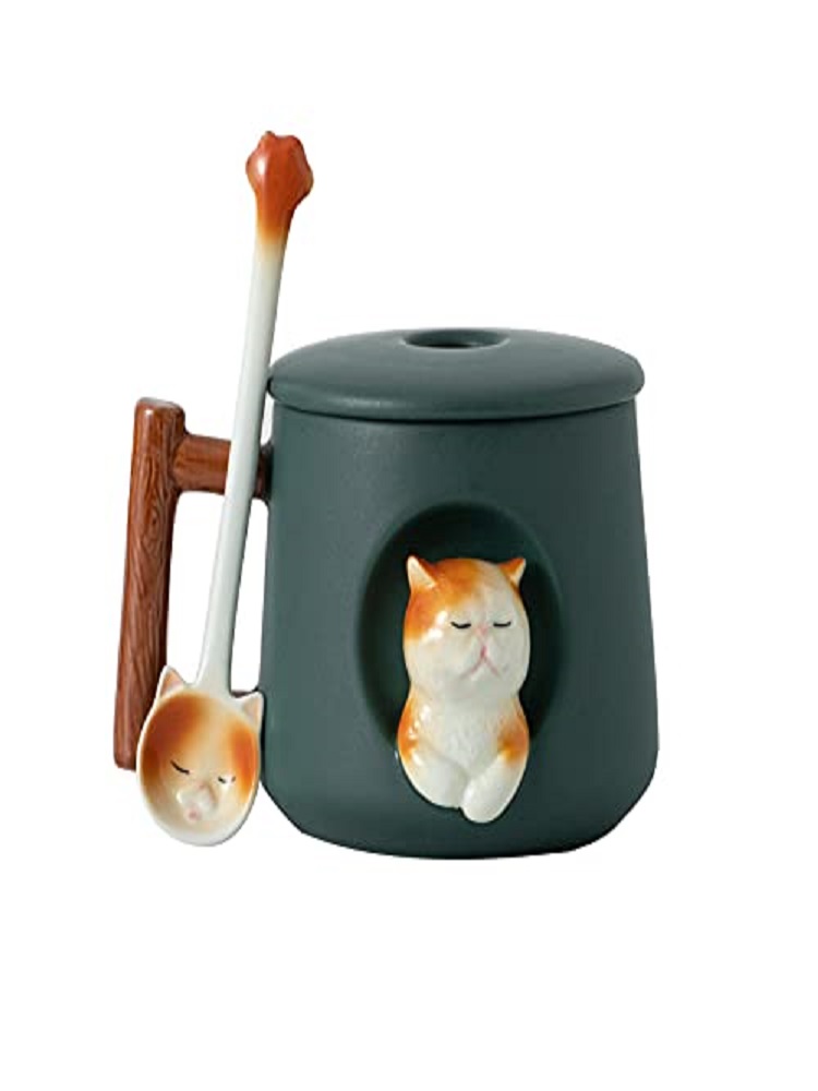 Uroczy ceramiczny kubek 3D w k – Coffee Tea Spoon recenzja i cena