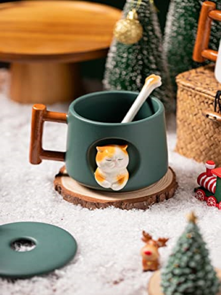 Uroczy ceramiczny kubek 3D w k – Coffee Tea Spoon recenzja i cena