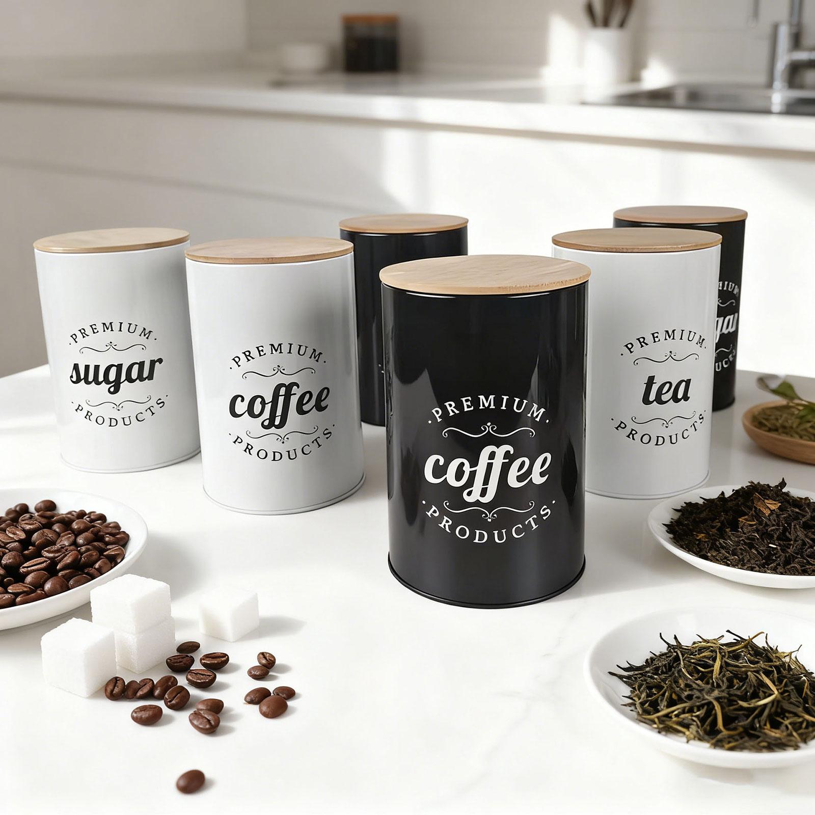 Kawa Herbata Cukier Pojemnik P – Coffee Tea Sugar Container Set recenzja i cena