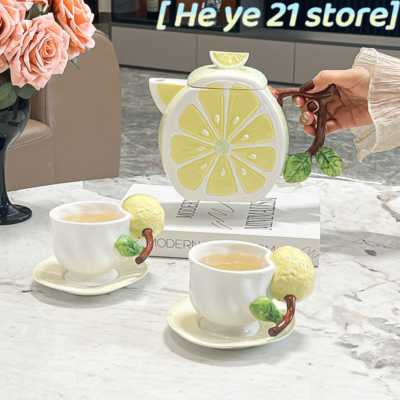 Zestaw filiżanek i spodków 3D  – Lemon Tea Coffee recenzja i cena