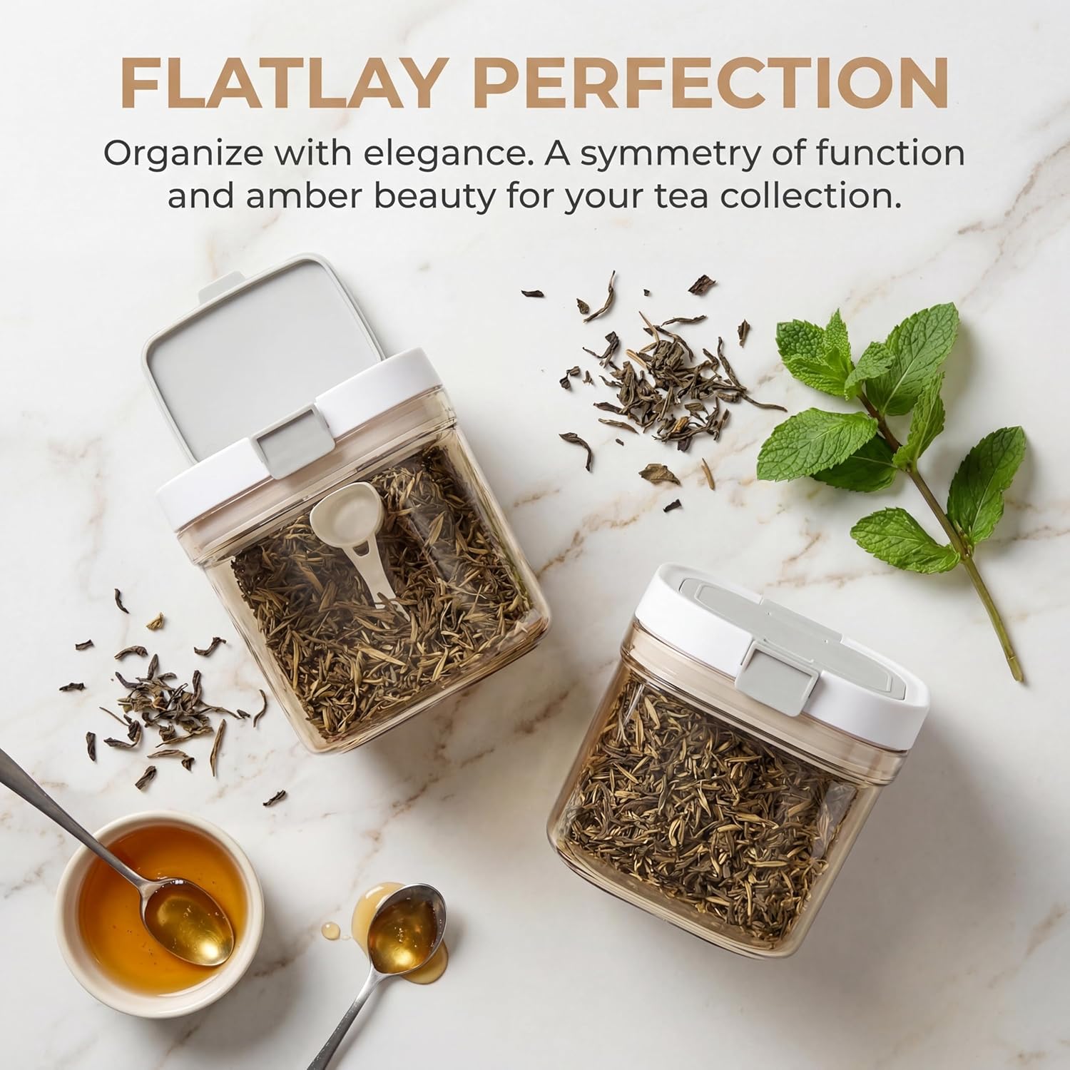 2 szt. Pojemnik na kawę z miar – Coffee Tea Sugar Container Set recenzja i cena