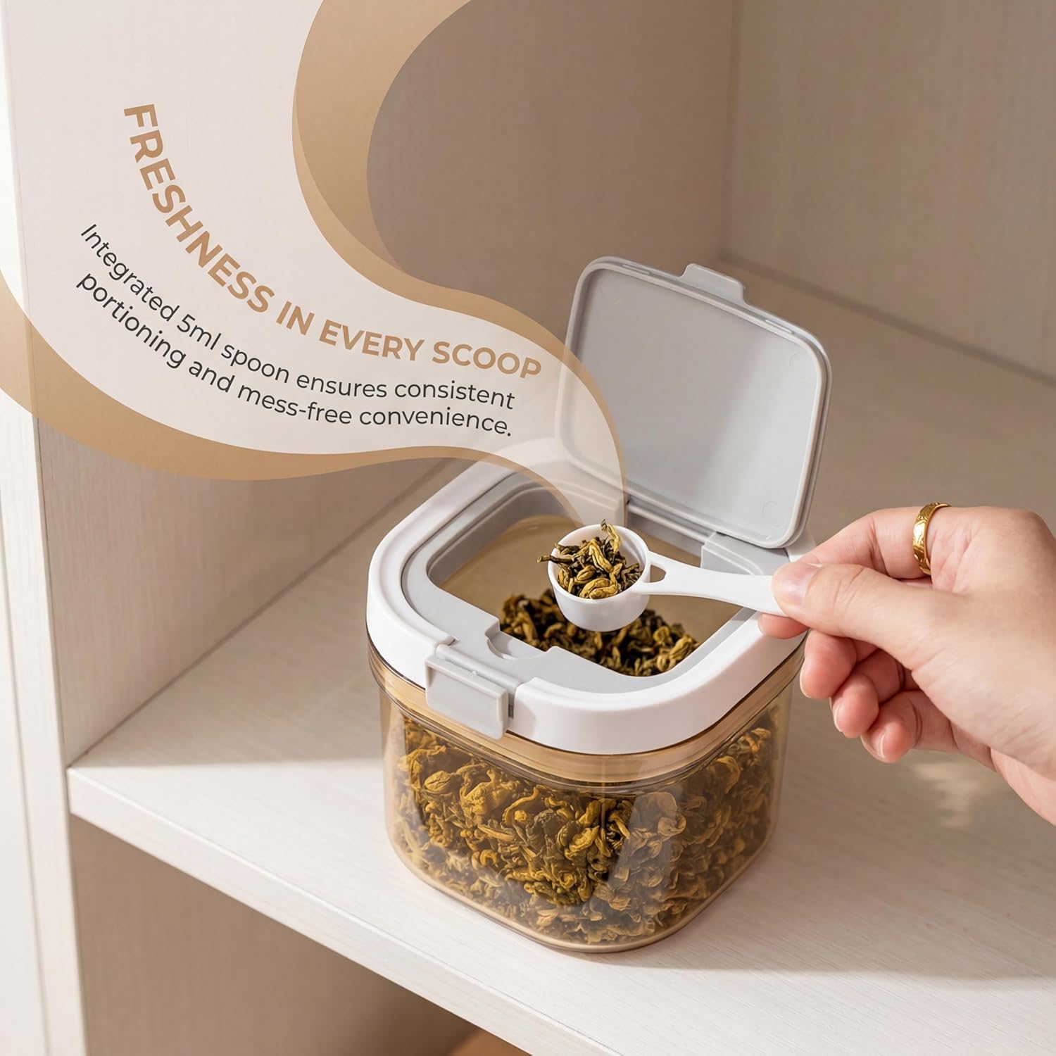 2 szt. Pojemnik na kawę z miar – Coffee Tea Sugar Container Set recenzja i cena
