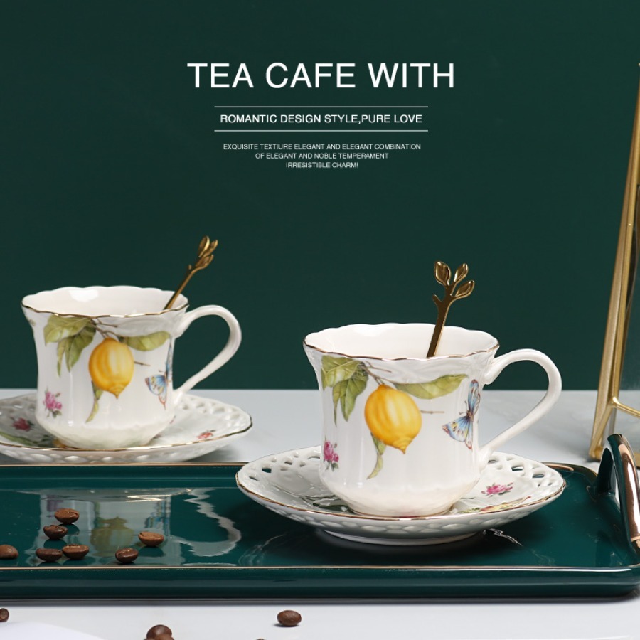 Zestaw filiżanek do herbaty w  – Lemon Tea Coffee recenzja i cena